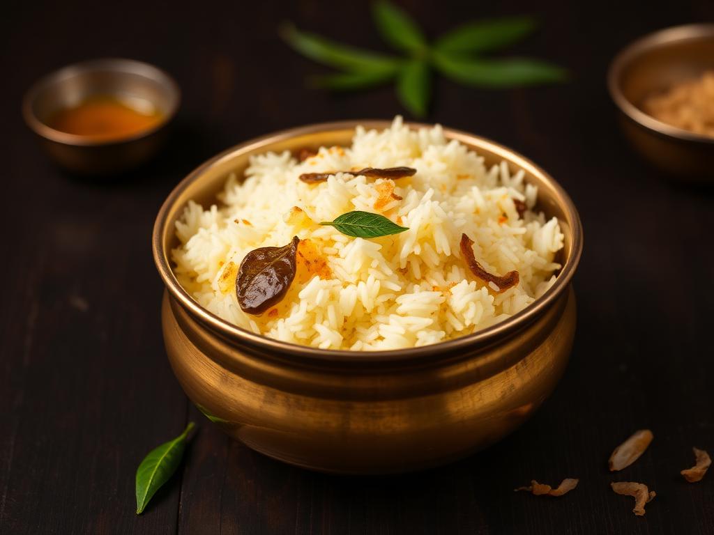 Karivepaku Onion Ghee Rice
